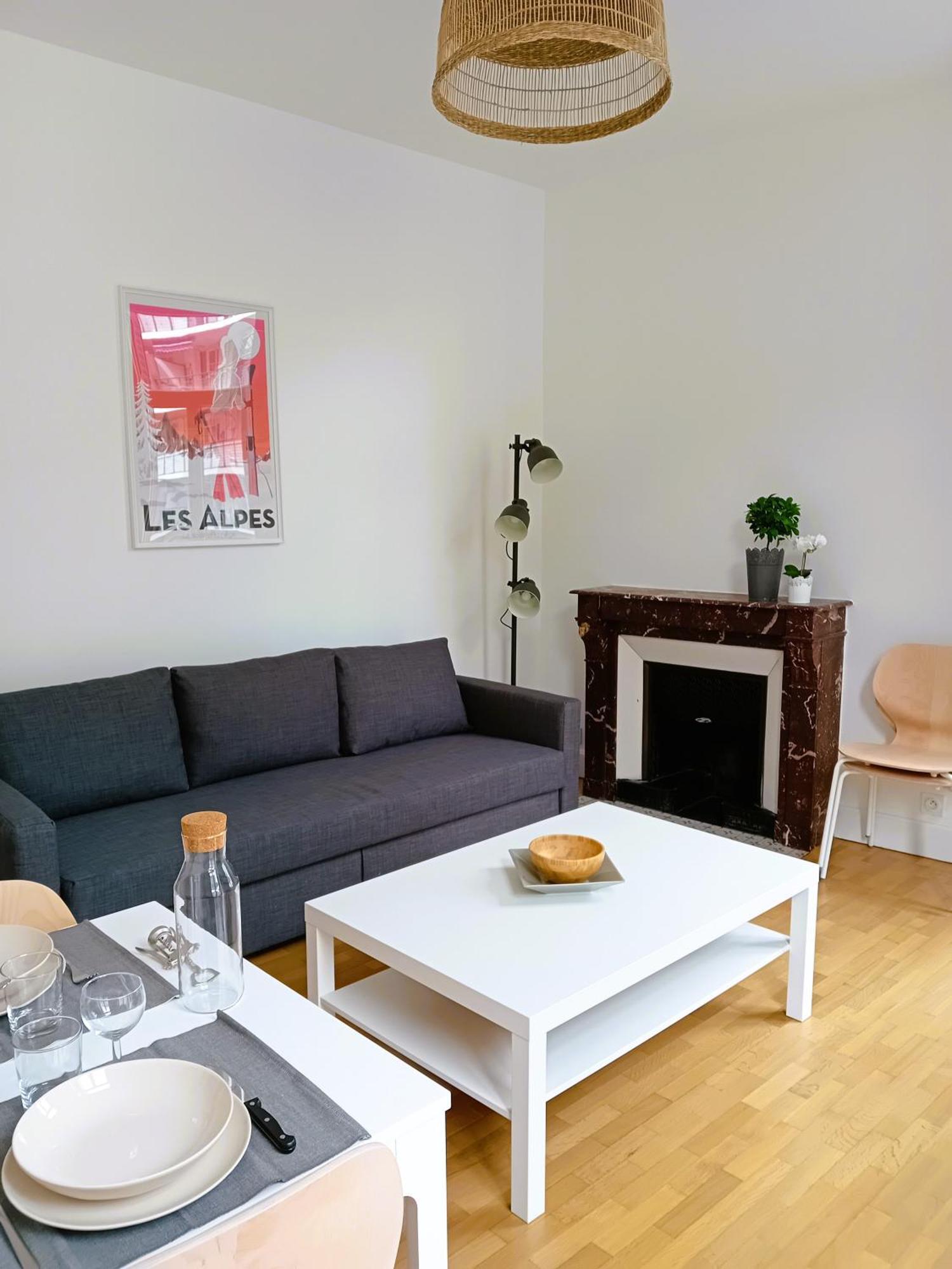 102 - Appart Renove Avec Grand Salon Et 1 Chambre - Tram Et Clinique Mutualiste A 1 Min Grenoble Eksteriør billede