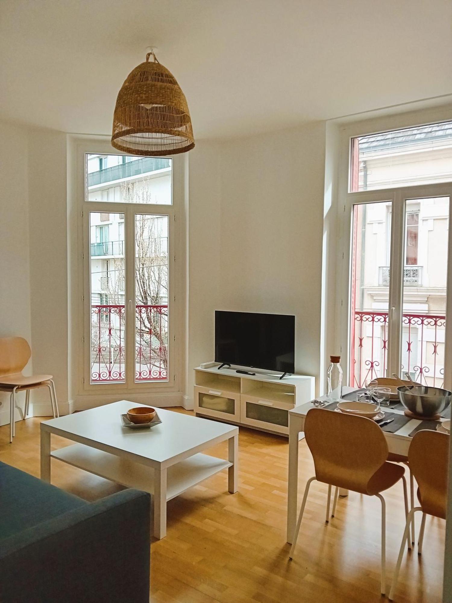 102 - Appart Renove Avec Grand Salon Et 1 Chambre - Tram Et Clinique Mutualiste A 1 Min Grenoble Eksteriør billede