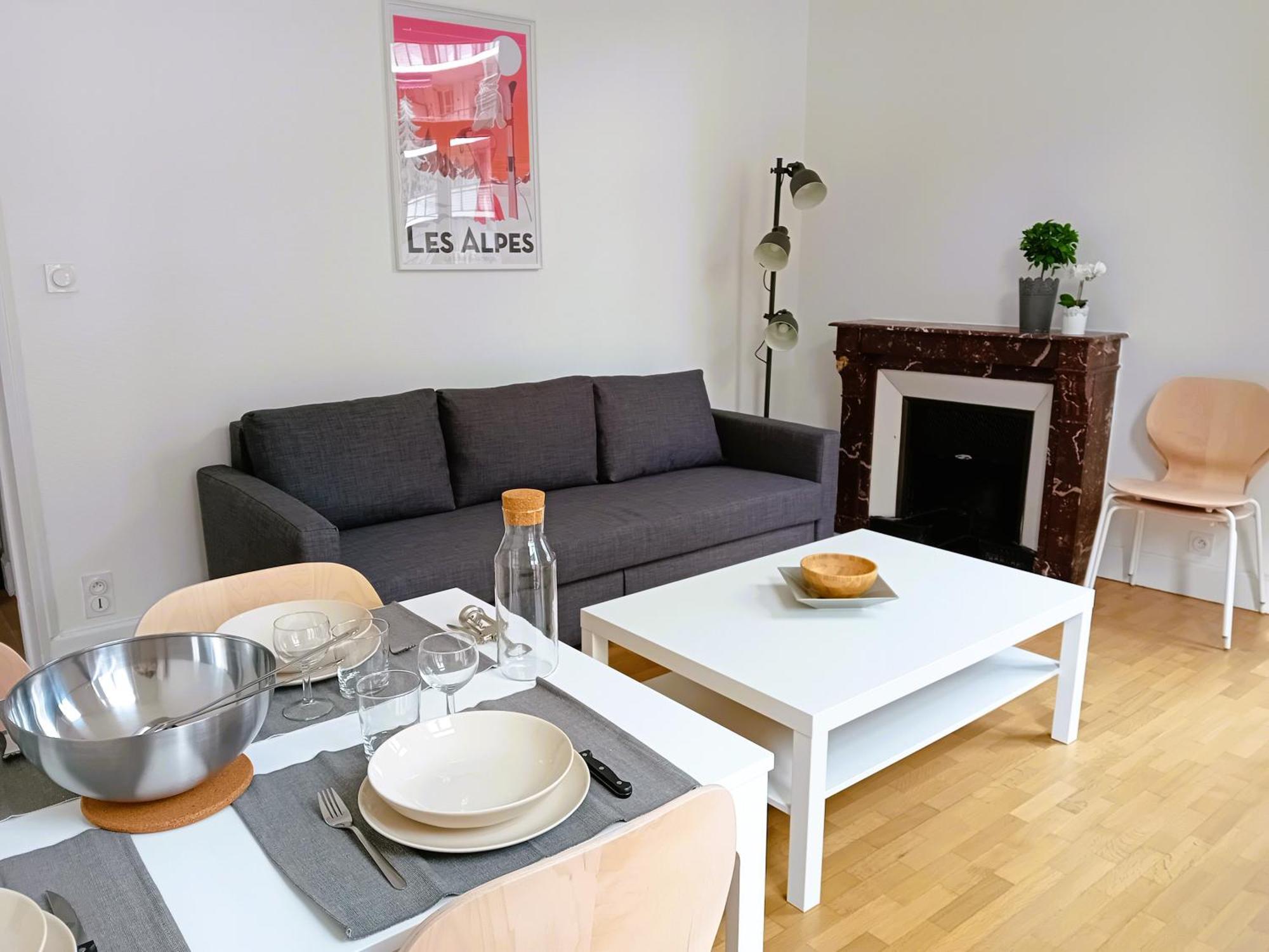 102 - Appart Renove Avec Grand Salon Et 1 Chambre - Tram Et Clinique Mutualiste A 1 Min Grenoble Eksteriør billede