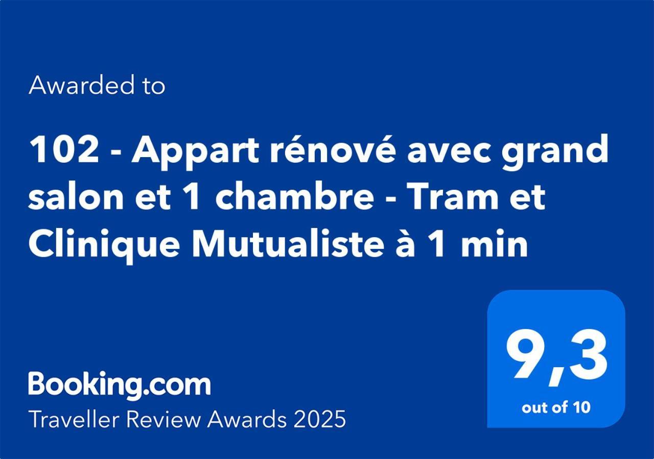 102 - Appart Renove Avec Grand Salon Et 1 Chambre - Tram Et Clinique Mutualiste A 1 Min Grenoble Eksteriør billede